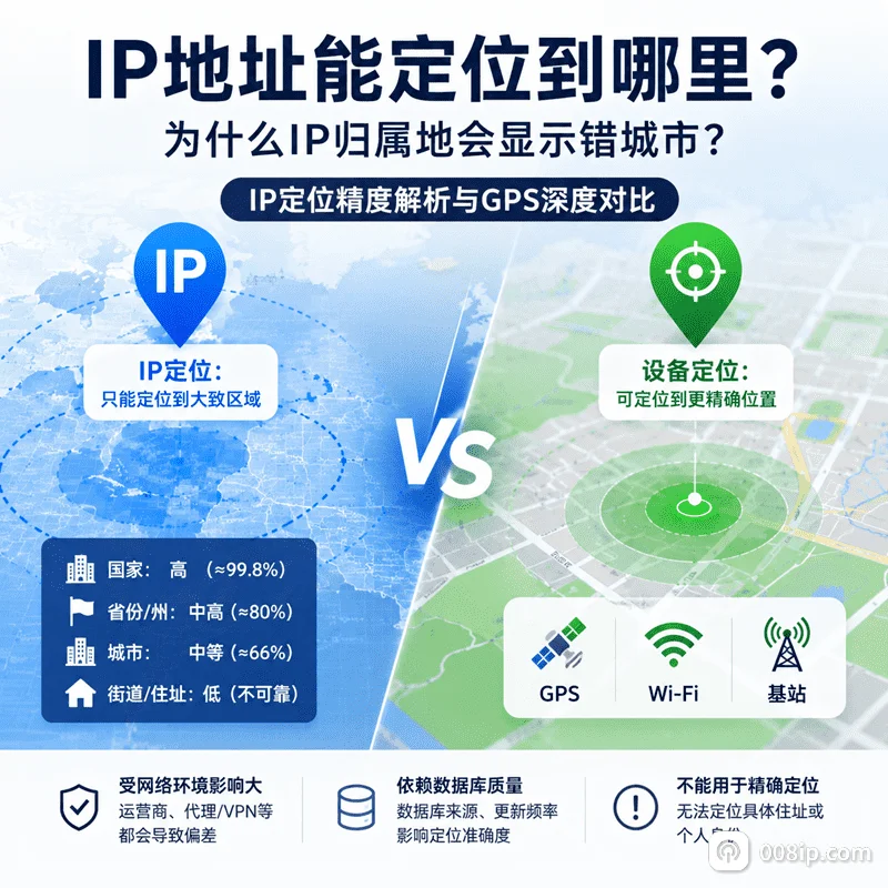 IP地址能定位到哪里?为什么IP归属地会显示错城市