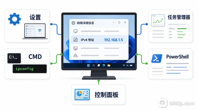 Windows系统查看本机IPv4地址的5种方法