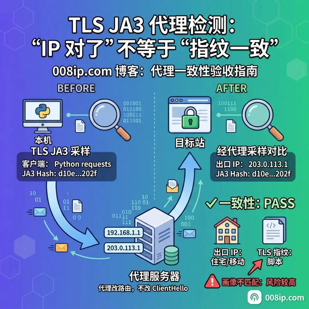 TLS JA3 代理检测 - 008ip.com 封面图