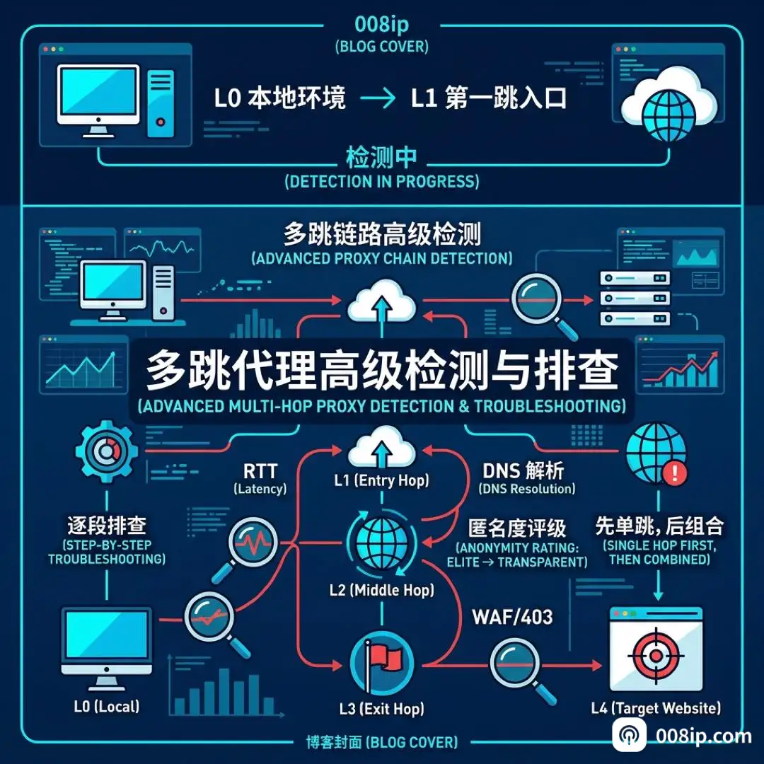 多跳代理链路检测 - 008ip.com 封面图