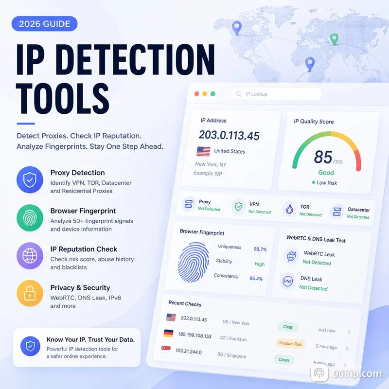 IP检测网站哪个靠谱?按场景选工具的实战指南